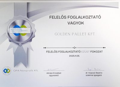 Idén is megkaptuk az OFA Felelős Foglalkoztató elismerést.